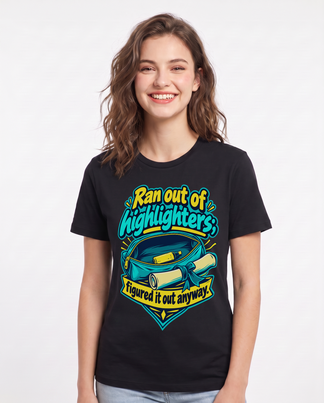 Graduation Black T-Shirt for Women – Everyday Expression Graphic Tee product image 3