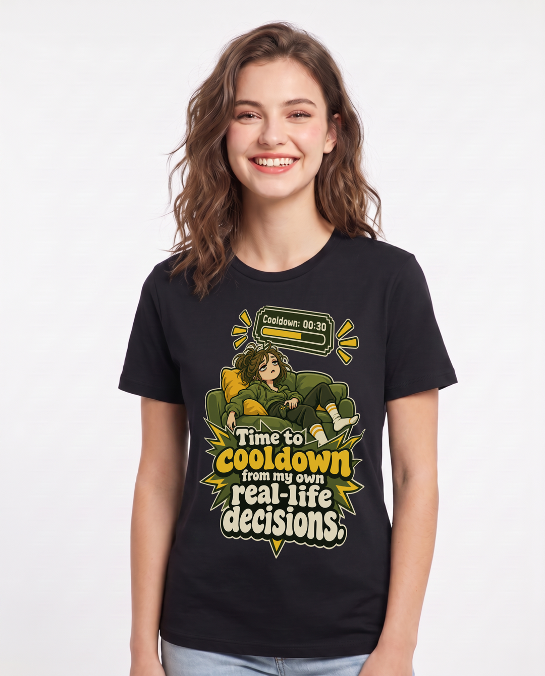 Gaming Black T-Shirt for Women – Game Night Graphic Tee product image 3