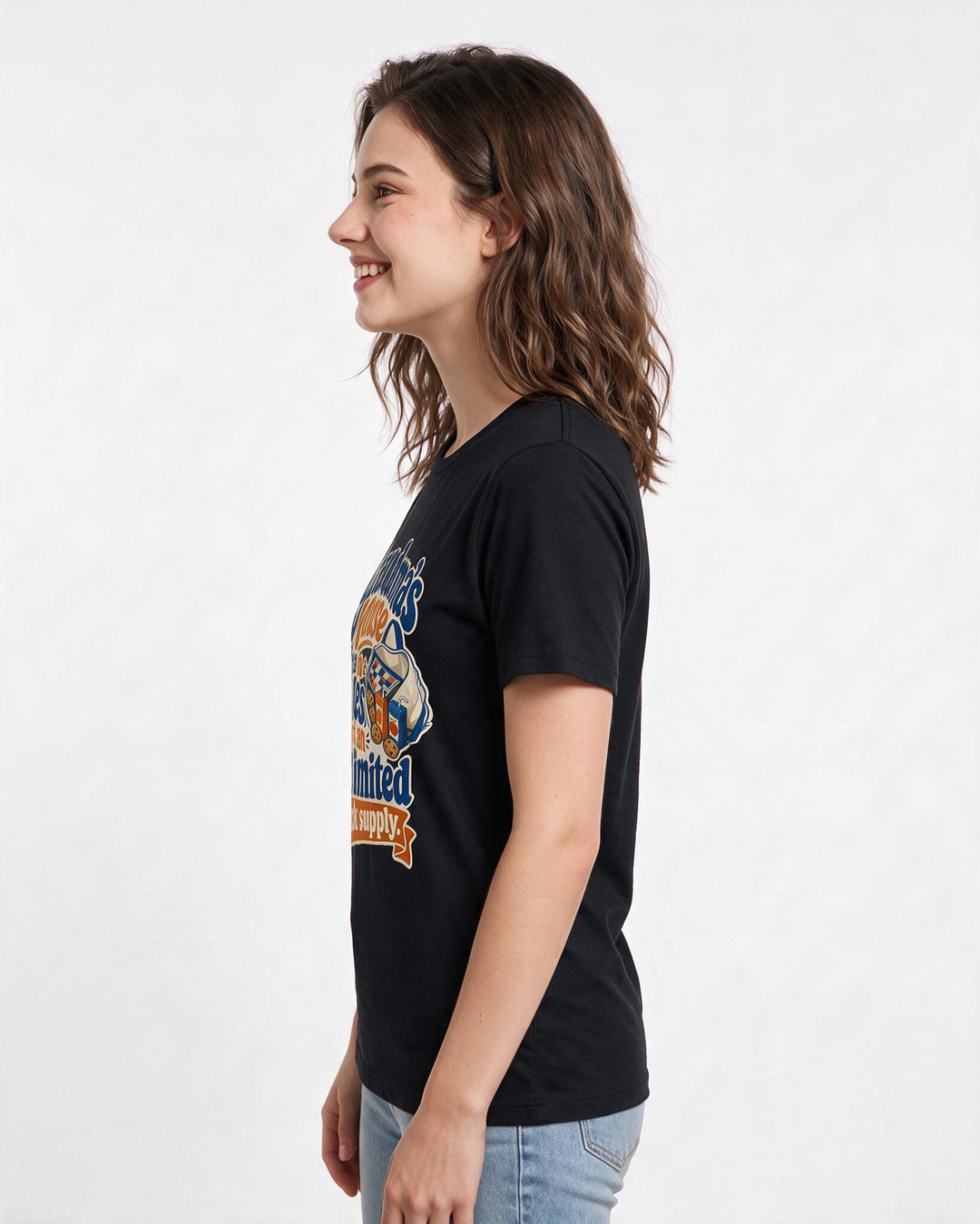 Grandparent Black T-Shirt for Women – Everyday Expression Graphic Tee product image 2