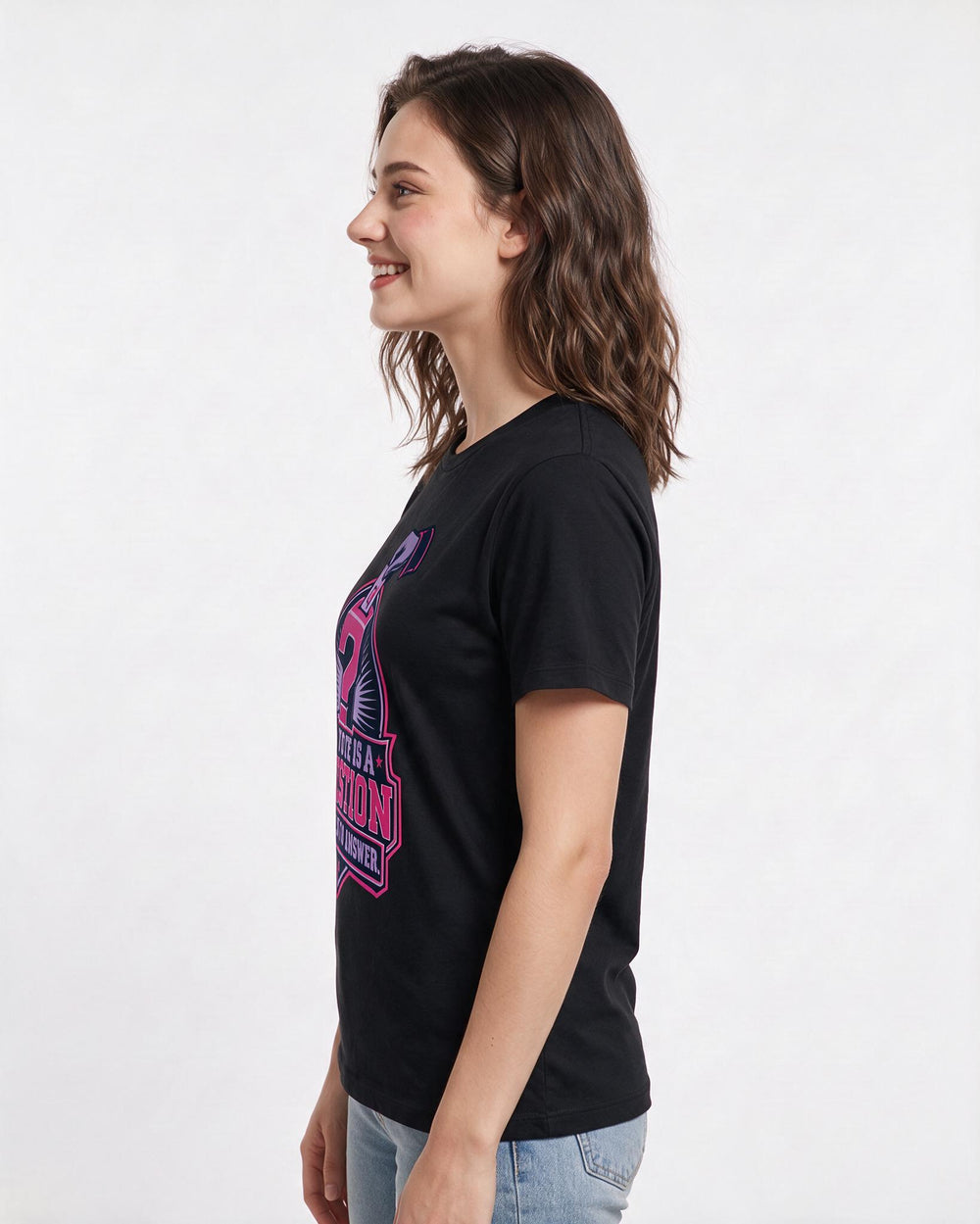 Political Statement Black T-Shirt for Women – Everyday Expression Graphic Tee product image 2