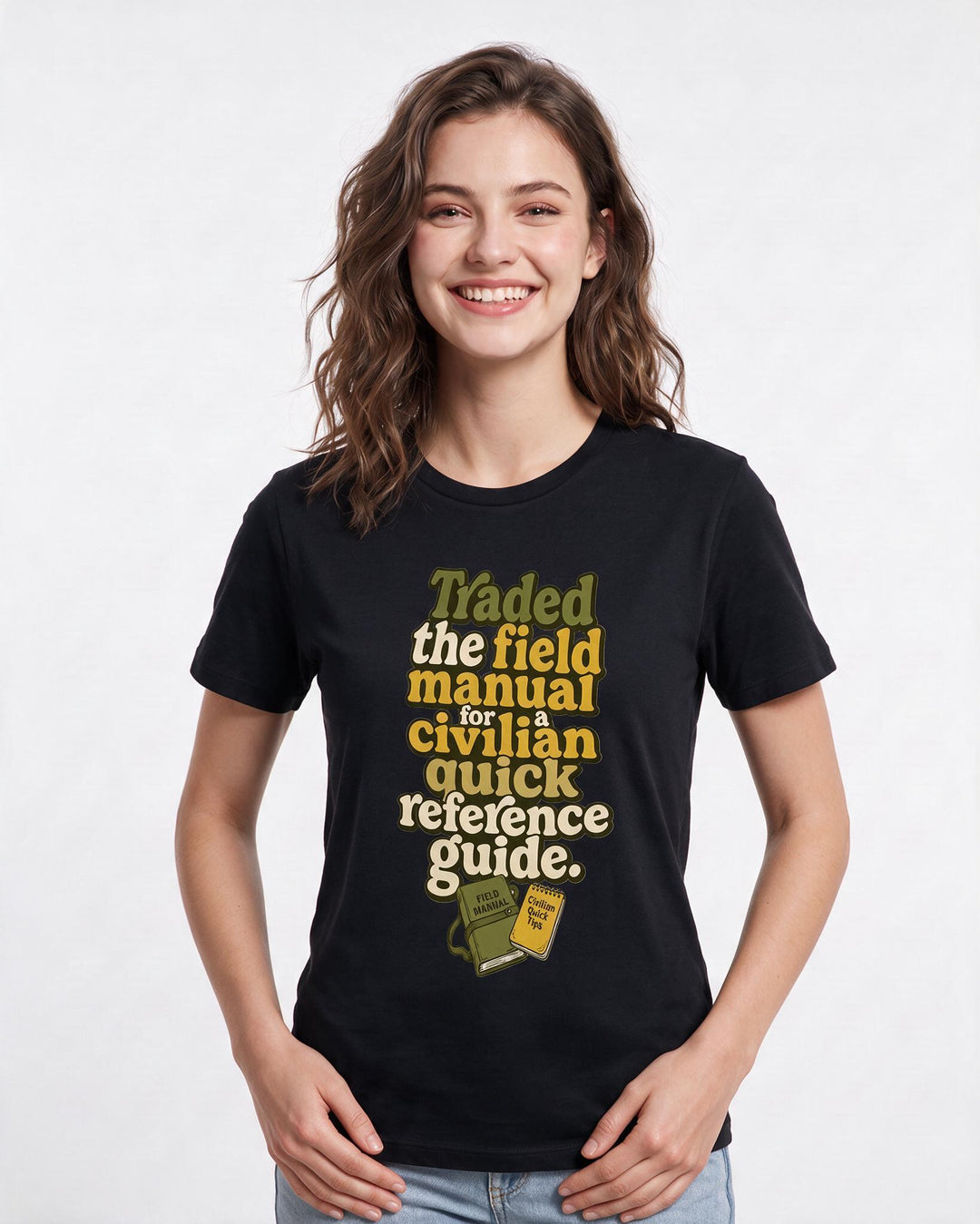 Veteran Black T-Shirt for Women – Everyday Expression Graphic Tee product image 1
