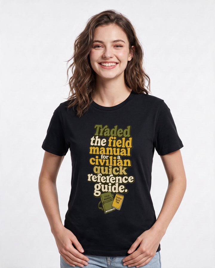 Veteran Black T-Shirt for Women – Everyday Expression Graphic Tee product image 1