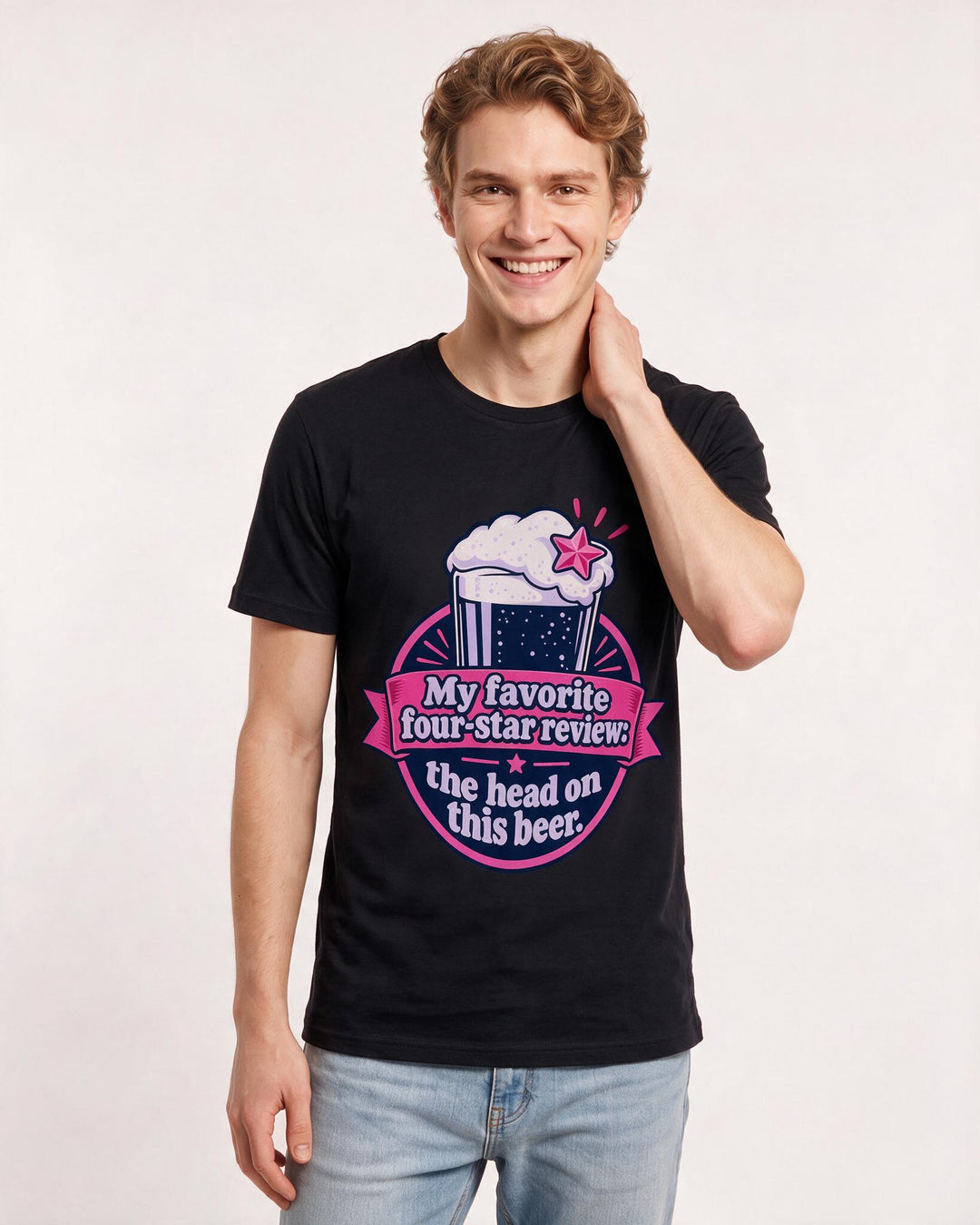 Beer Black T-Shirt for Men – Everyday Expression Graphic Tee product image 1
