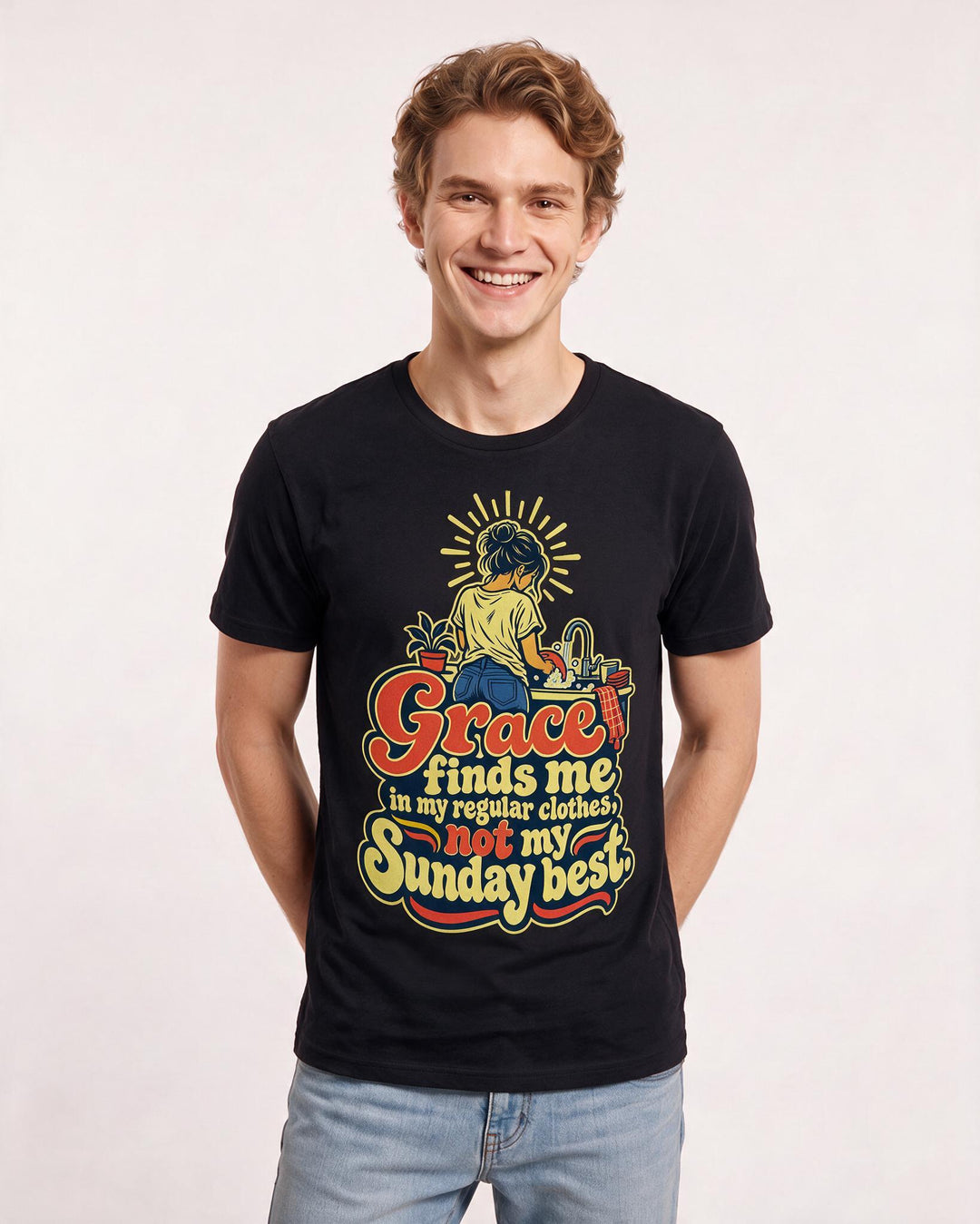 Christian Faith Black T-Shirt for Men – Everyday Expression Graphic Tee product image 1