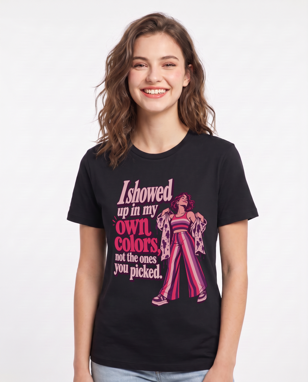 Pride Black T-Shirt for Women – Everyday Expression Graphic Tee product image 3