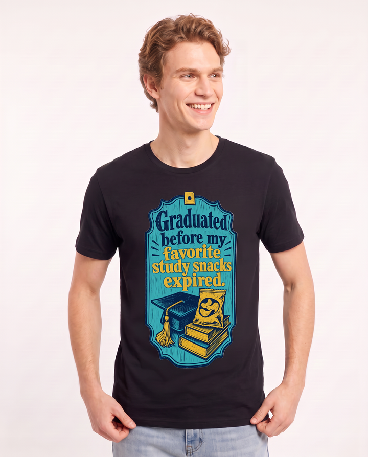 Graduation Gift Men's Black T-Shirt - Graduated before my favorite product image 3