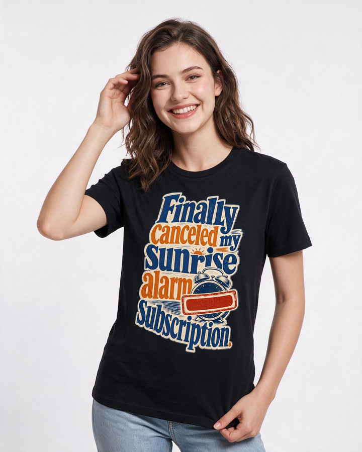 Graduation Black T-Shirt for Women – Everyday Expression Graphic Tee product image 1