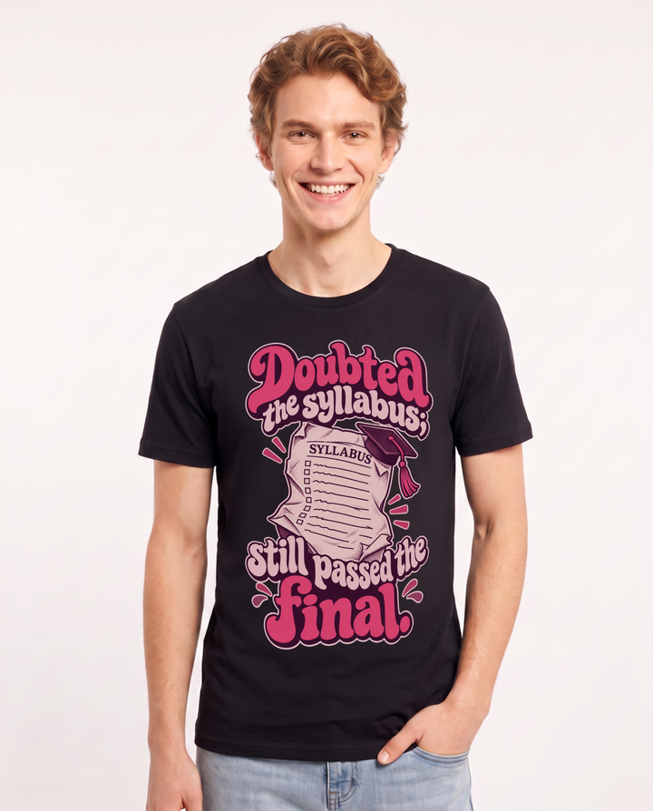 Graduation Black T-Shirt for Men – Everyday Expression Graphic Tee product image 3