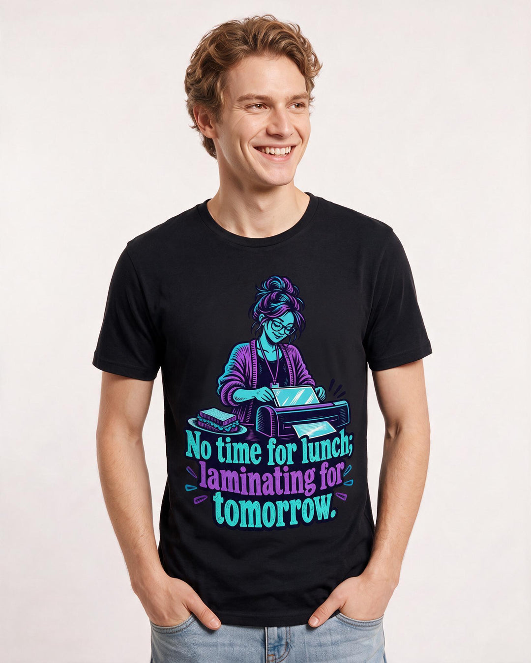 Teacher Black T-Shirt for Men – Everyday Expression Graphic Tee product image 1