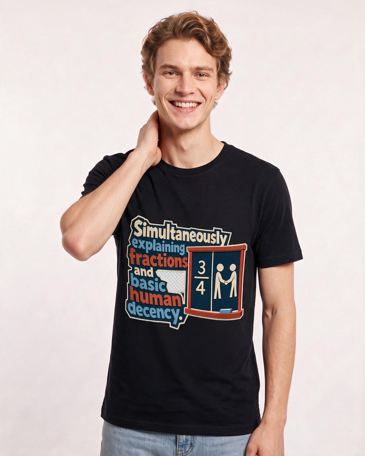 Teacher Black T-Shirt for Men – Everyday Expression Graphic Tee product image 1