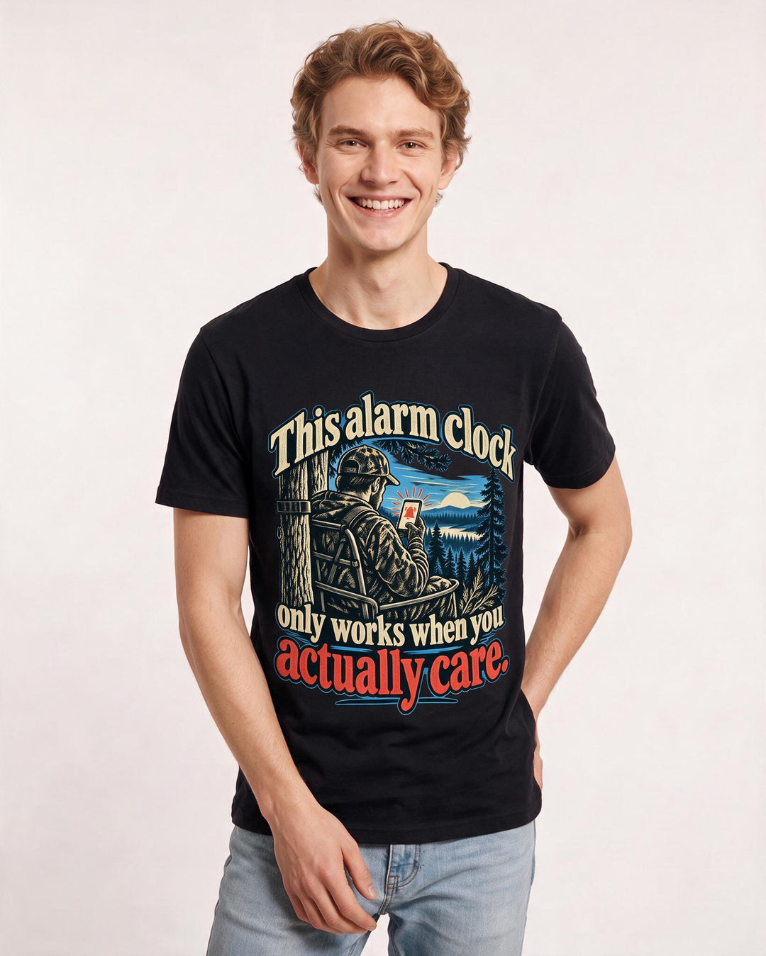 Hunting Black T-Shirt for Men – Everyday Expression Graphic Tee product image 1