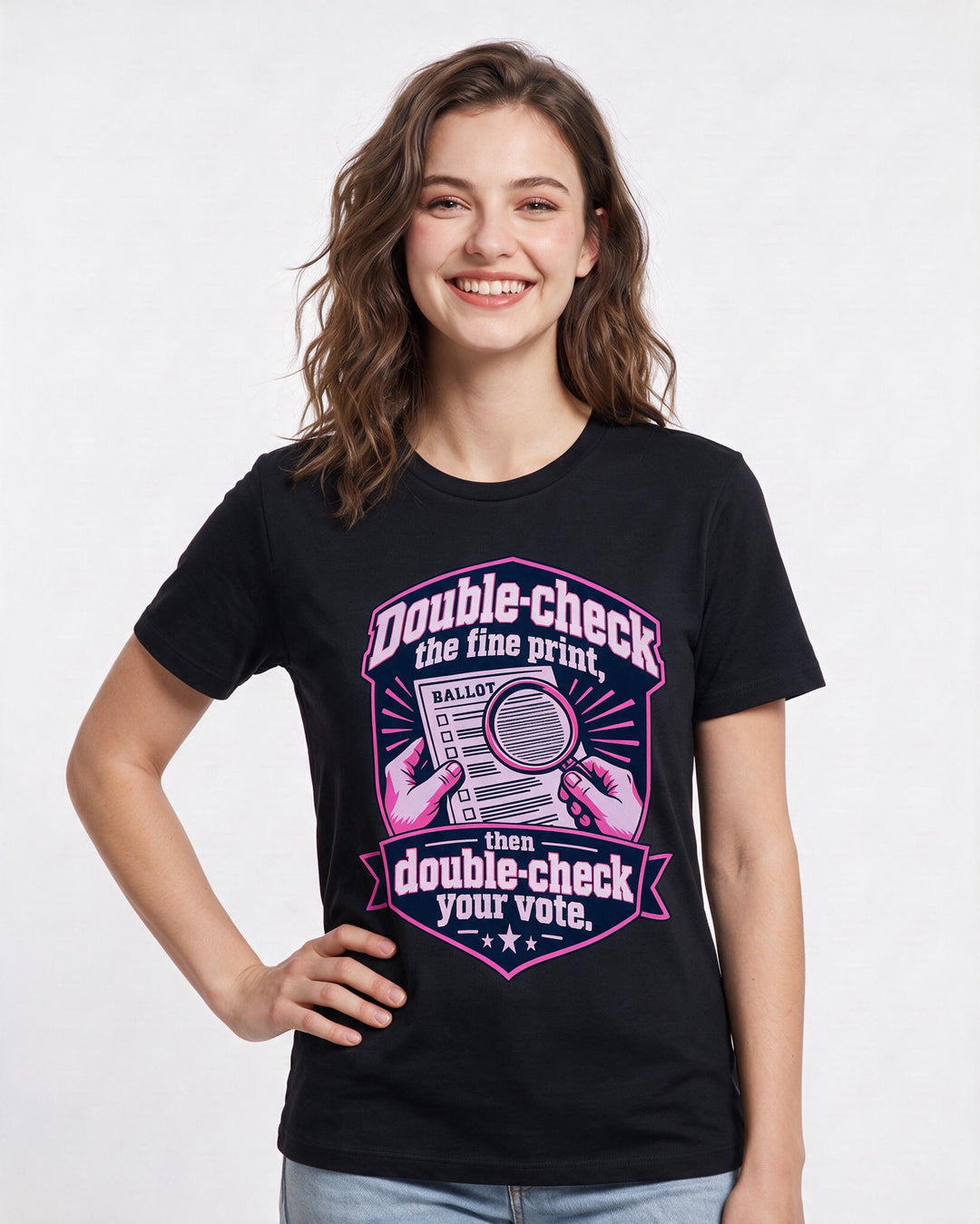 Political Statement Black T-Shirt for Women – Everyday Expression Graphic Tee product image 1