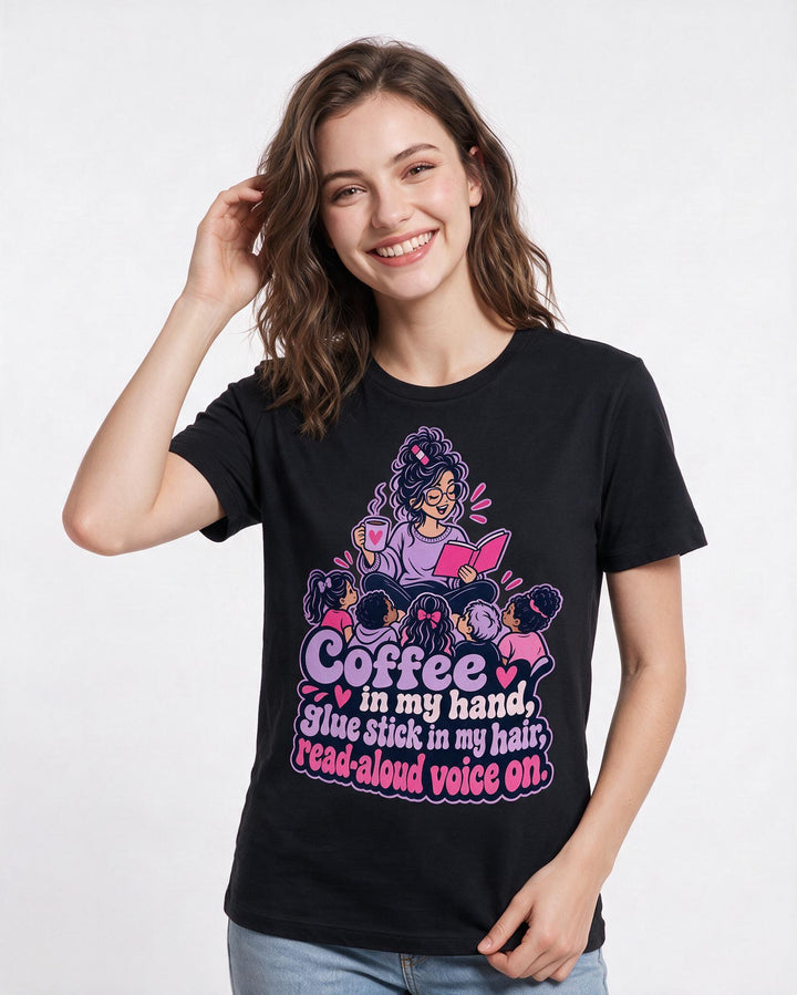 Teacher Black T-Shirt for Women – Everyday Expression Graphic Tee product image 1