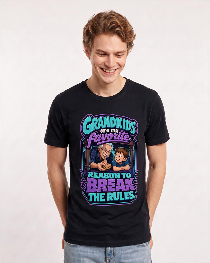 Grandparent Black T-Shirt for Men – Everyday Expression Graphic Tee product image 3