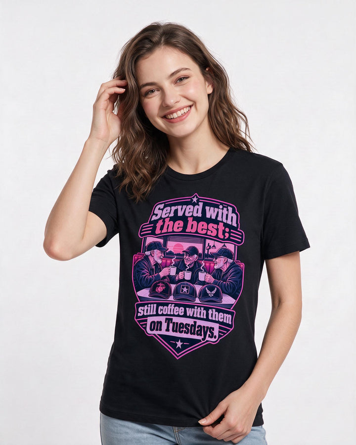 Veteran Black T-Shirt for Women – Everyday Expression Graphic Tee product image 1