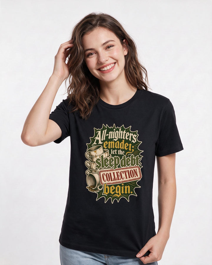 Graduation Black T-Shirt for Women – Everyday Expression Graphic Tee product image 1