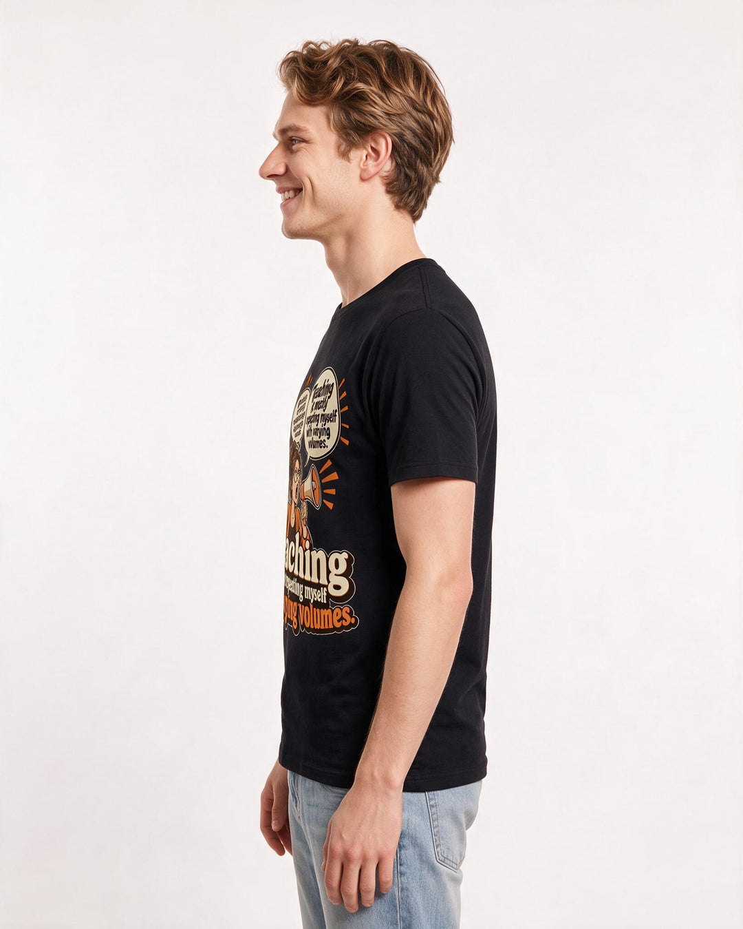 Teacher Black T-Shirt for Men – Everyday Expression Graphic Tee product image 2