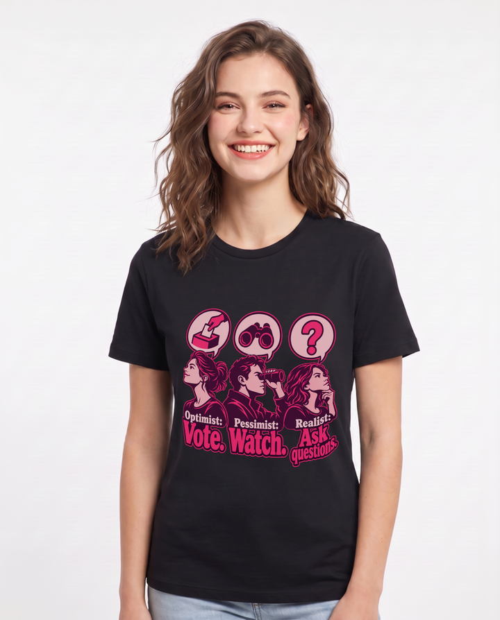 Political Statement Black T-Shirt for Women – Everyday Expression Graphic Tee product image 3
