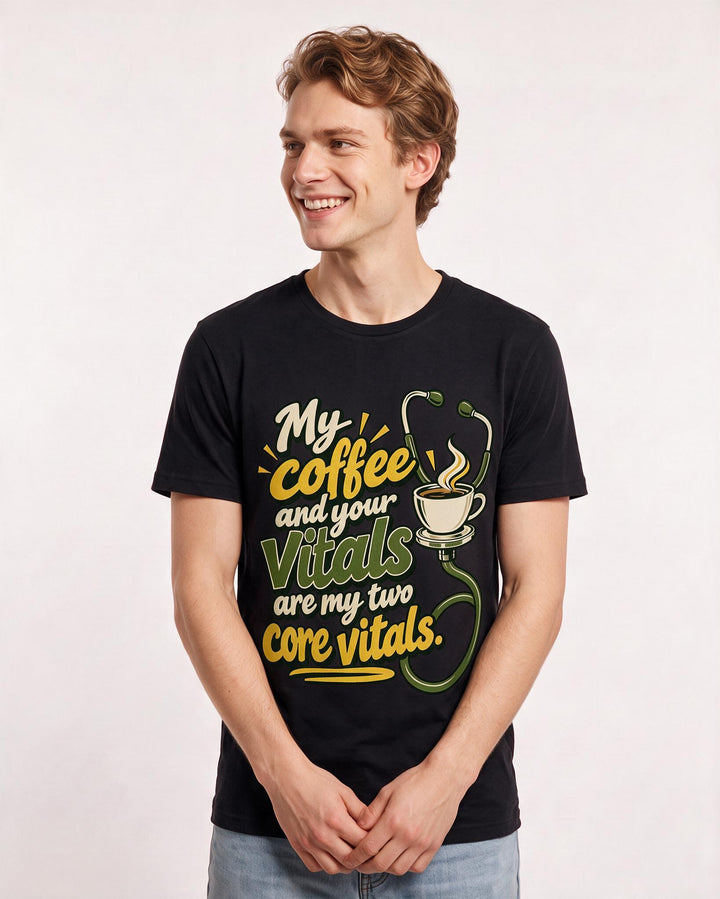 Nurse Black T-Shirt for Men – Nursing Life Graphic Tee product image 1
