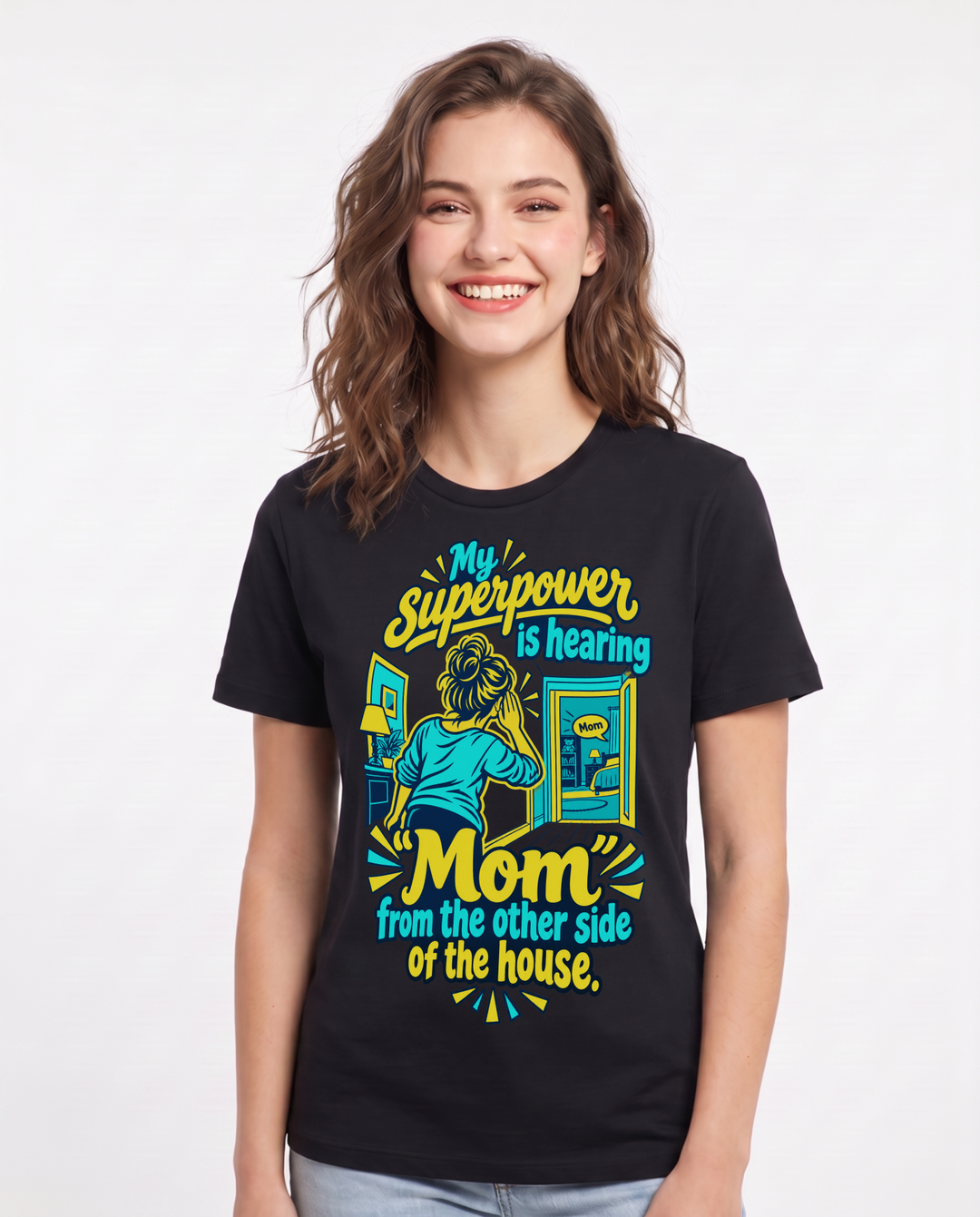 Mom Black T-Shirt for Women – Everyday Expression Graphic Tee product image 3