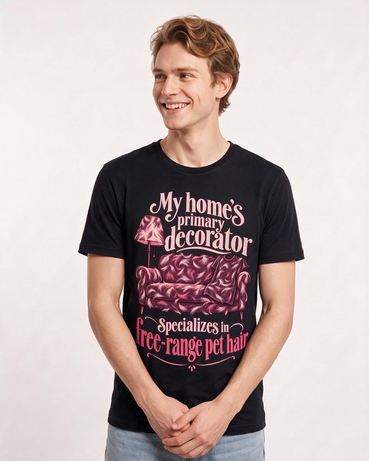 Cat Lover Black T-Shirt for Men – Everyday Expression Graphic Tee product image 1