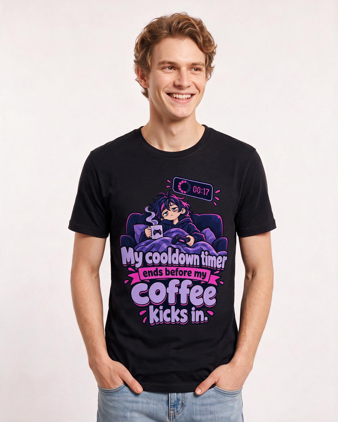Gaming Black T-Shirt for Men – Game Night Graphic Tee product image 1
