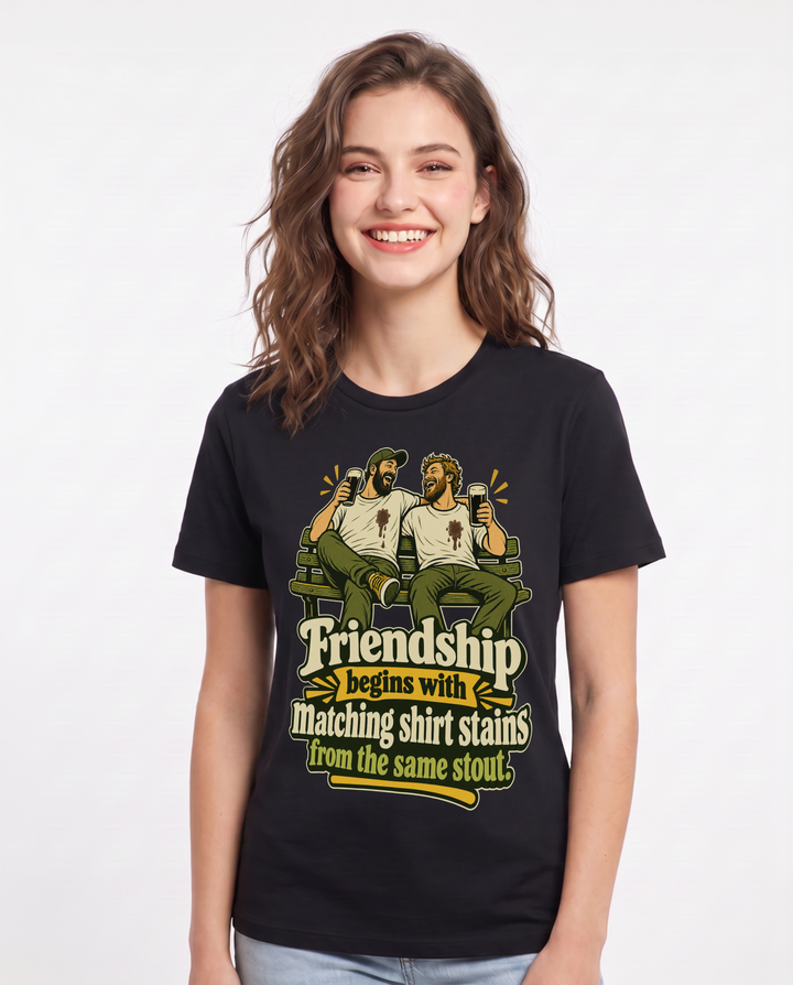 Beer Black T-Shirt for Women – Everyday Expression Graphic Tee product image 3
