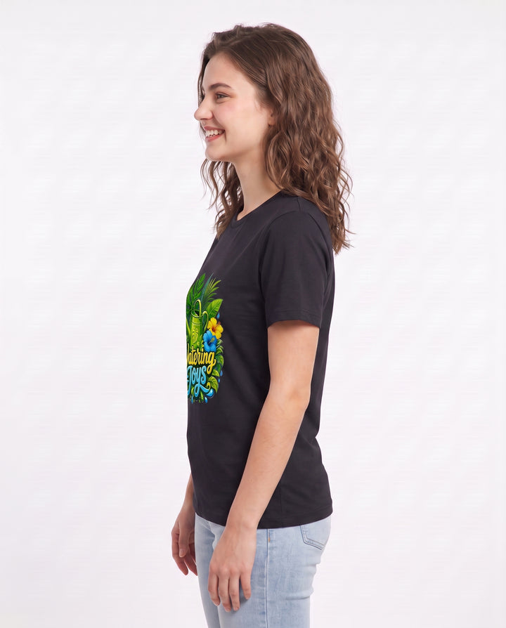 Watering Joys Women's Black T-Shirt product image 3