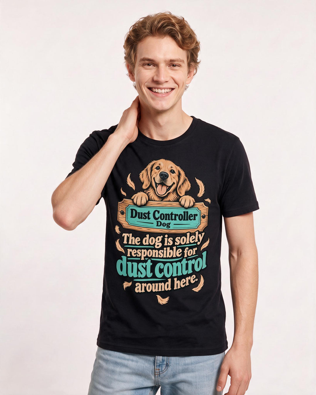 Cat Lover Black T-Shirt for Men – Everyday Expression Graphic Tee product image 1