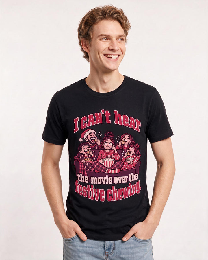 Christmas Black T-Shirt for Men – Holiday Theme Graphic Tee product image 1
