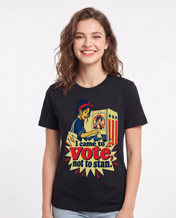 Political Statement Black T-Shirt for Women – Everyday Expression Graphic Tee product image 3