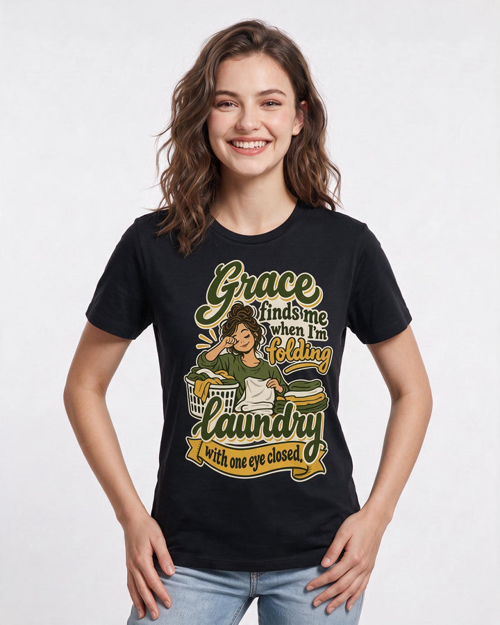 Christian Faith Black T-Shirt for Women – Everyday Expression Graphic Tee product image 1