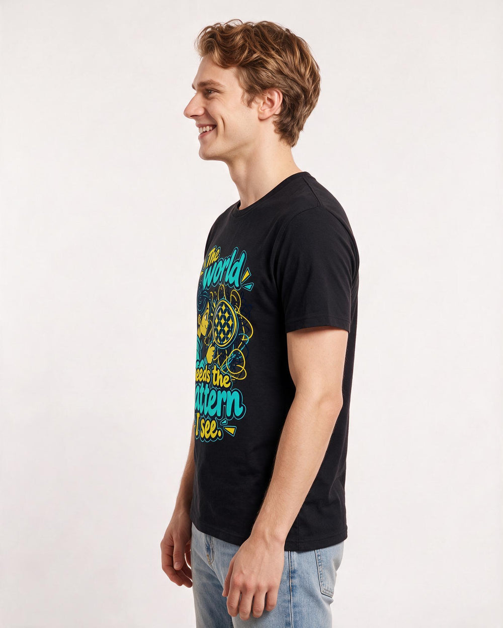 Neurodiversity Black T-Shirt for Men – Everyday Expression Graphic Tee product image 2