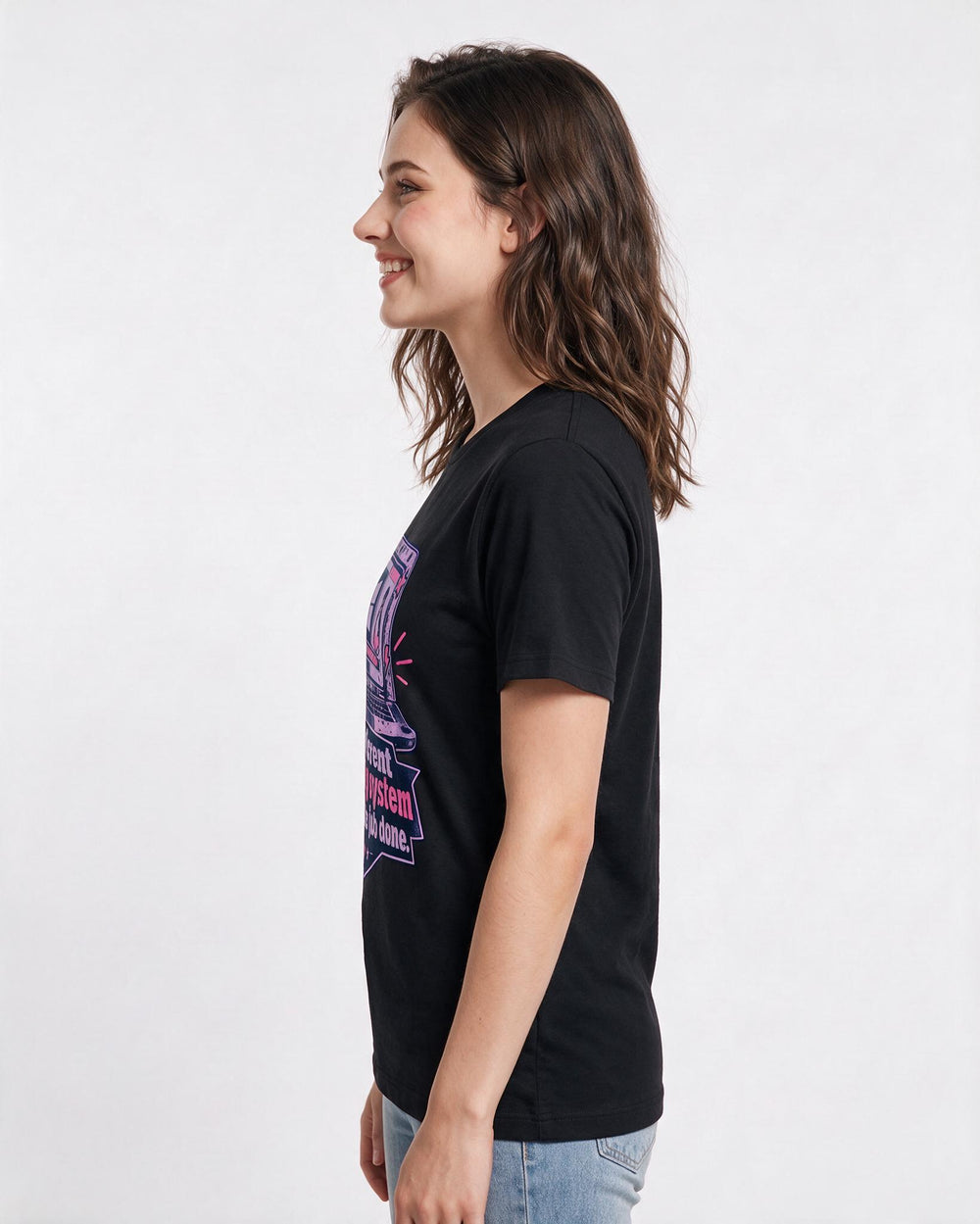 Neurodiversity Black T-Shirt for Women – Everyday Expression Graphic Tee product image 2