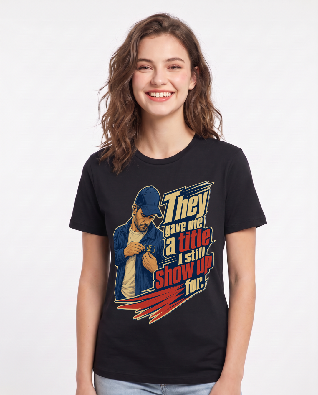 Veteran Black T-Shirt for Women – Everyday Expression Graphic Tee product image 3