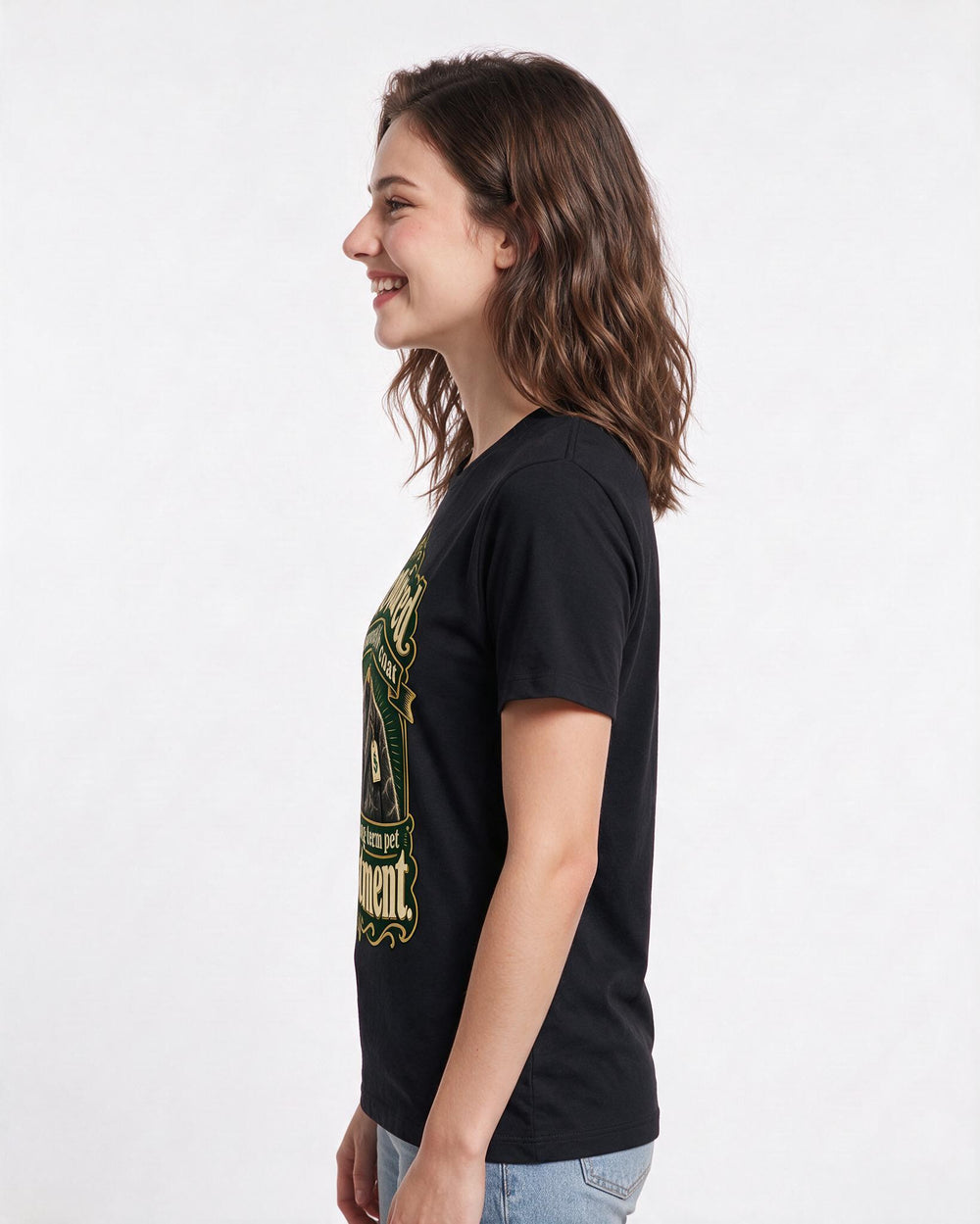 Pet Lover Black T-Shirt for Women – Everyday Expression Graphic Tee product image 2