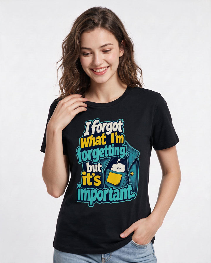 Meme Black T-Shirt for Women – Everyday Expression Graphic Tee product image 3