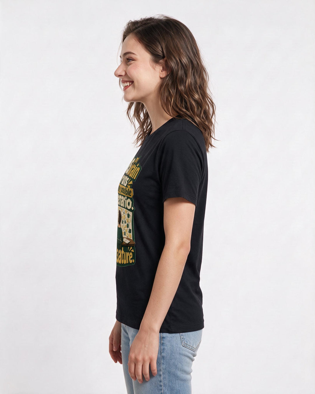 Neurodiversity Black T-Shirt for Women – Everyday Expression Graphic Tee product image 2