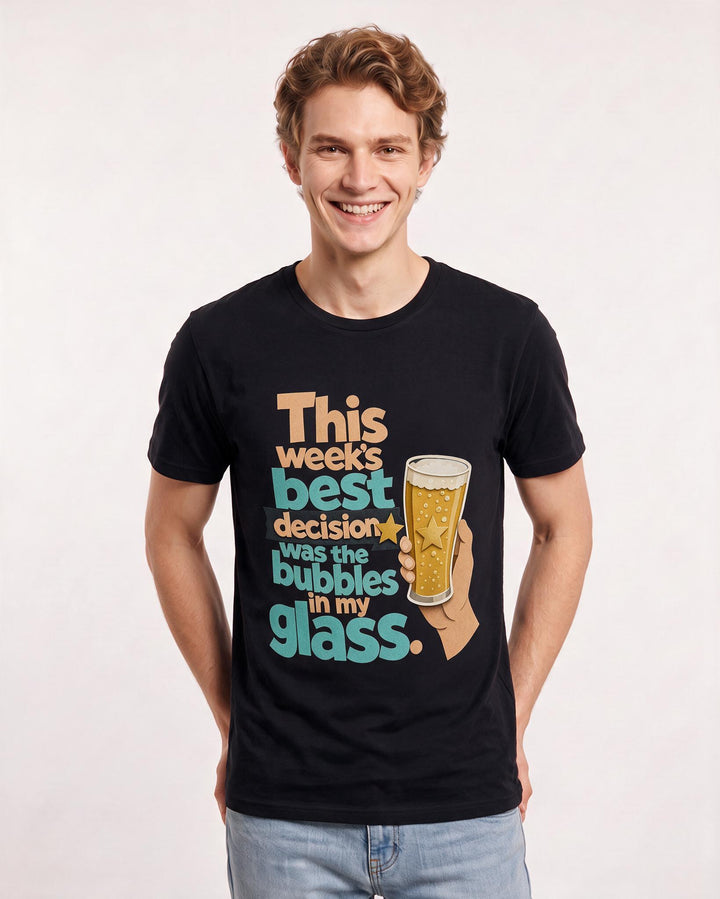 Beer Black T-Shirt for Men – Everyday Expression Graphic Tee product image 1
