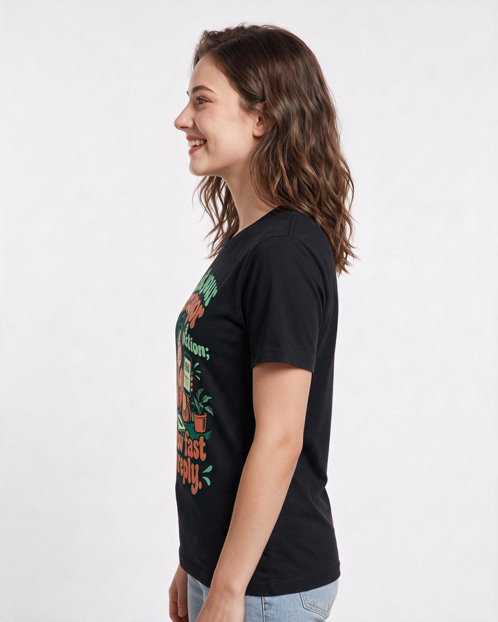 Political Statement Black T-Shirt for Women – Everyday Expression Graphic Tee product image 2