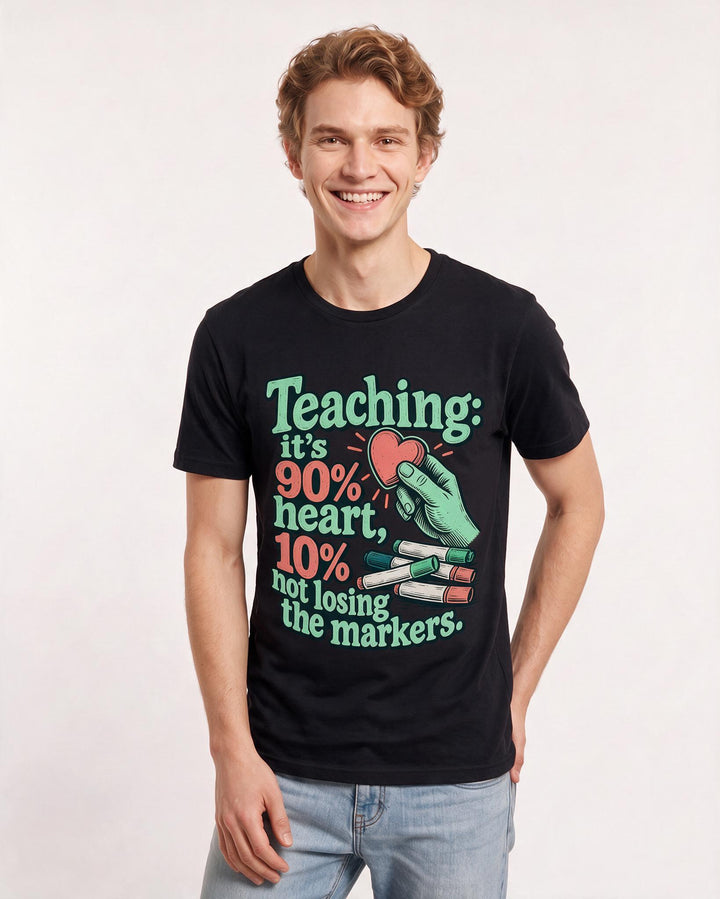 Teacher Black T-Shirt for Men – Everyday Expression Graphic Tee product image 1