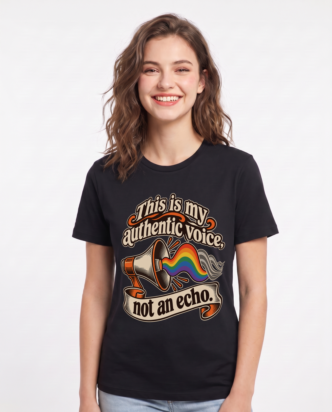 Pride Black T-Shirt for Women – Everyday Expression Graphic Tee product image 3