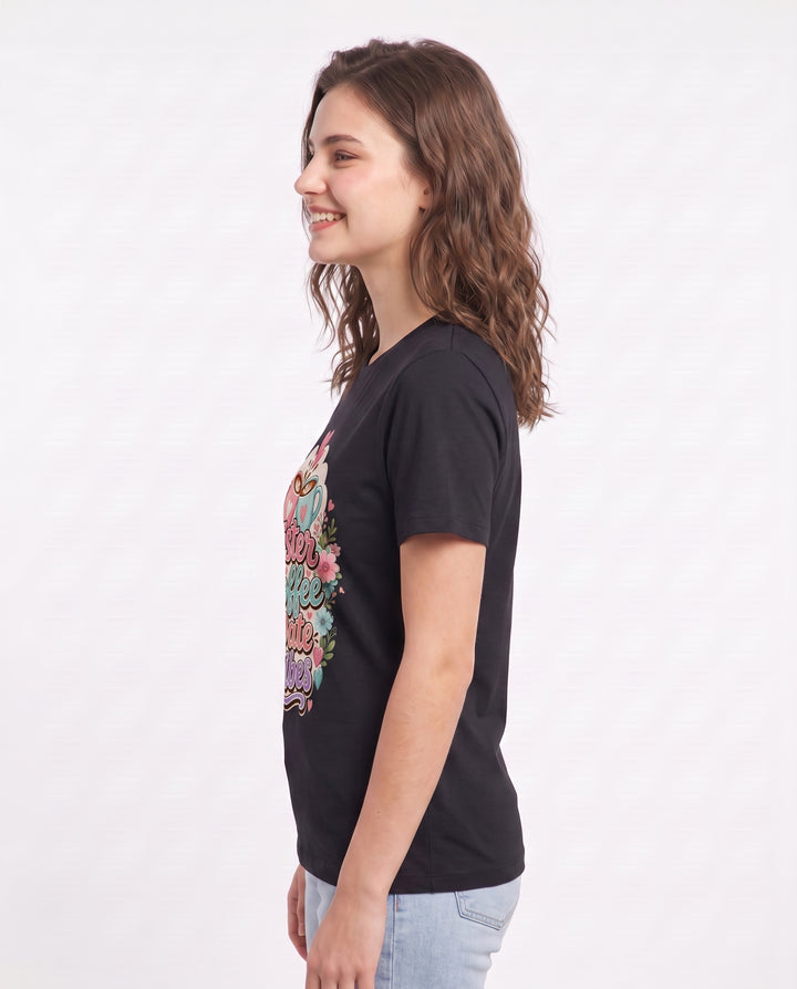 Sister Coffee Date Vibes Women's Black T-Shirt product image 3