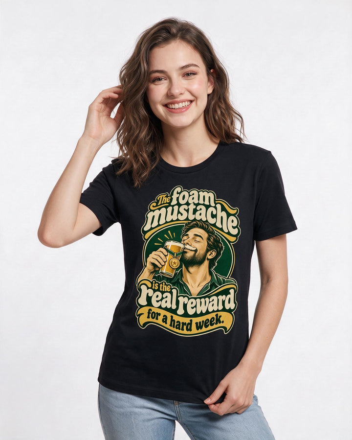 Beer Black T-Shirt for Women – Everyday Expression Graphic Tee product image 1