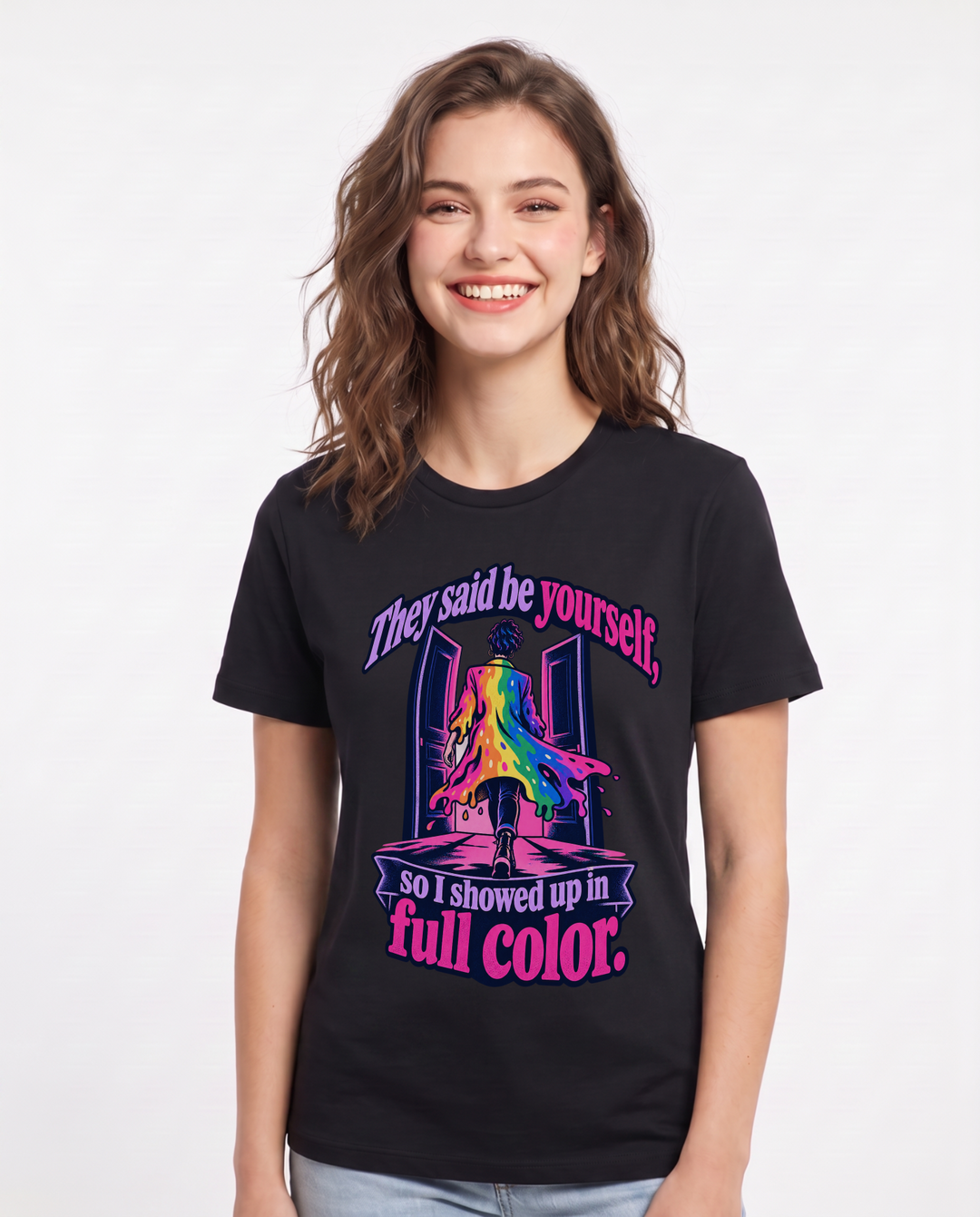 Pride Black T-Shirt for Women – Everyday Expression Graphic Tee product image 3