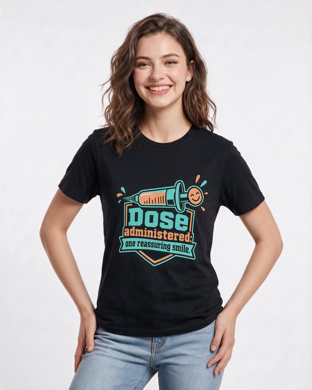 Nurse Black T-Shirt for Women – Nursing Life Graphic Tee product image 1