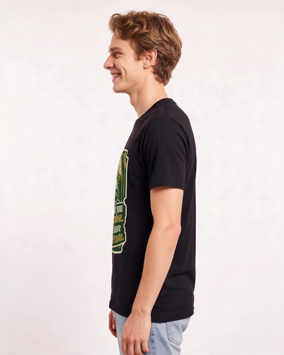 Couples Men's Black T-Shirt - I picked you on purpose, and I have product image 2
