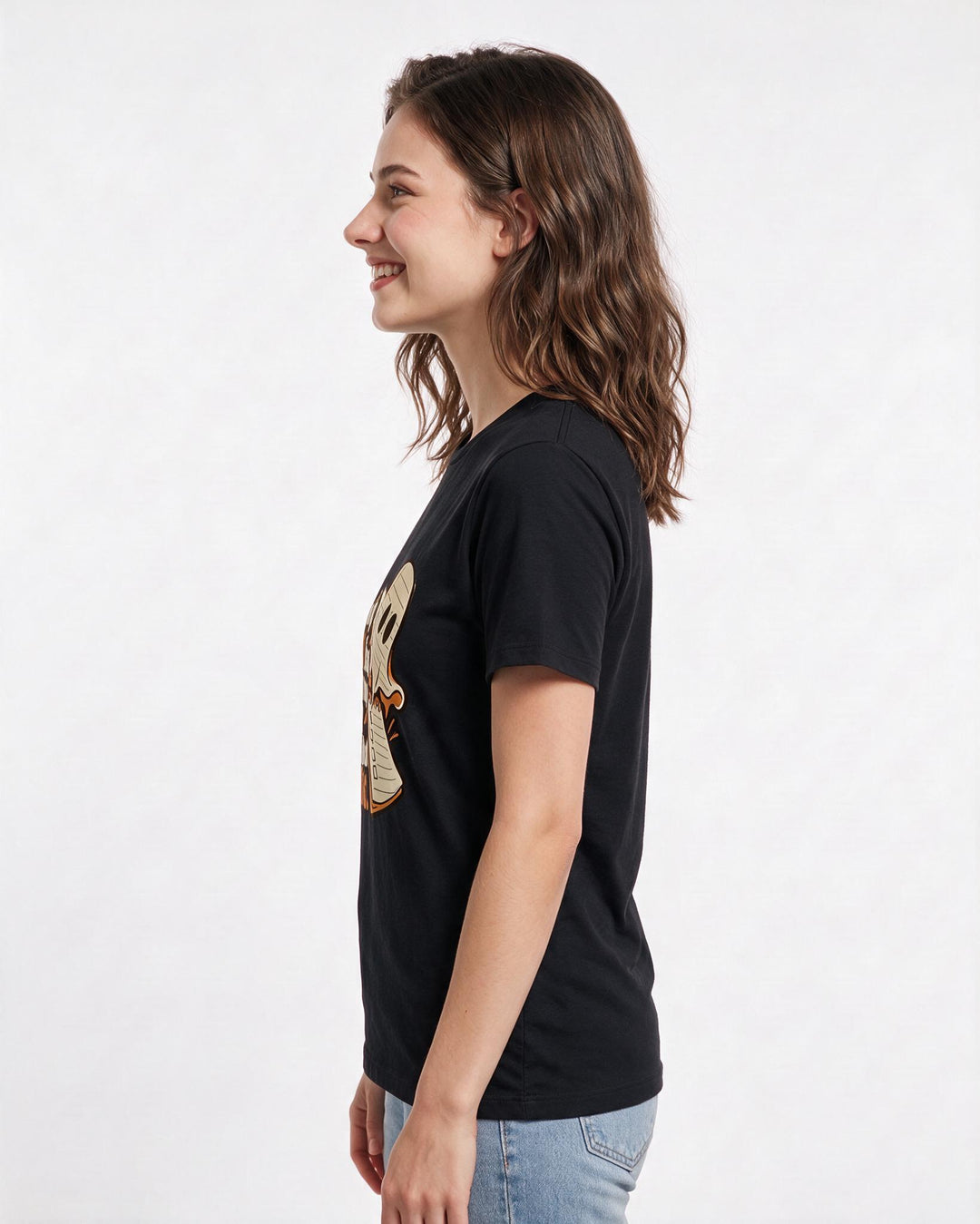 Halloween Black T-Shirt for Women – Halloween Theme Graphic Tee product image 2