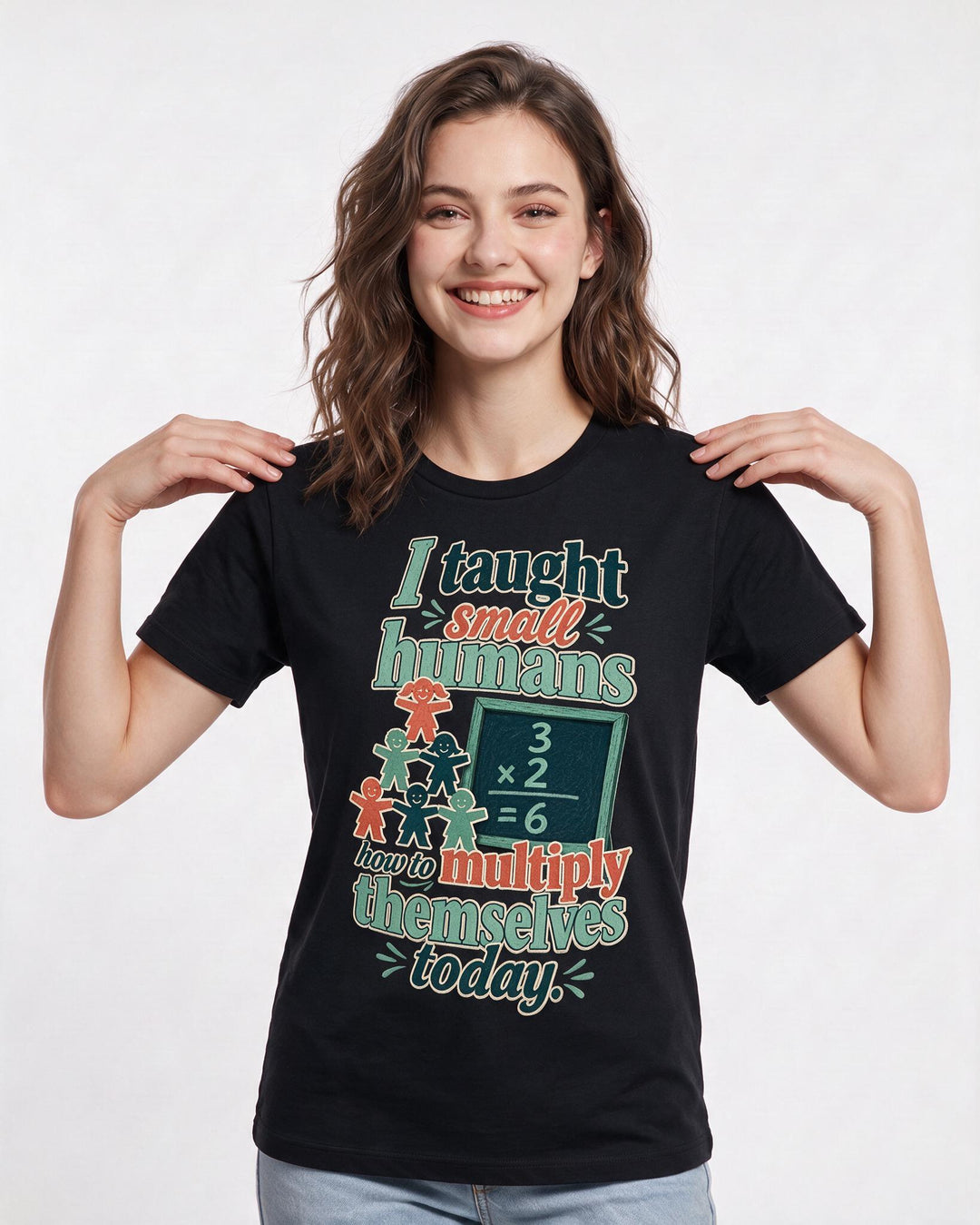 Teacher Black T-Shirt for Women – Everyday Expression Graphic Tee product image 1