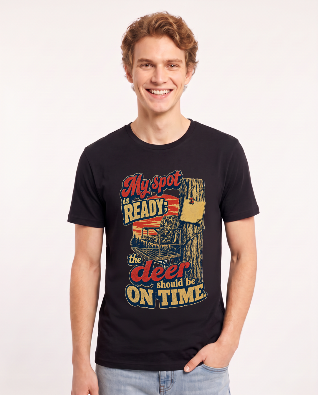 Hunting Black T-Shirt for Men – Everyday Expression Graphic Tee product image 1